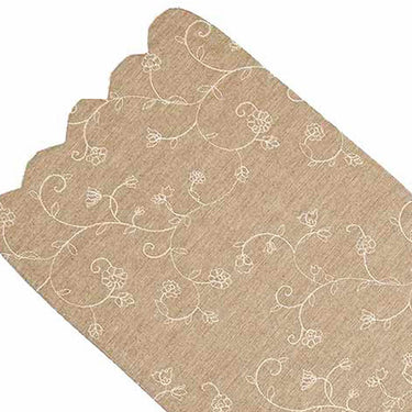 Taupe Candlewicking Taupe Table Runner TR440038 - The Fox Decor
